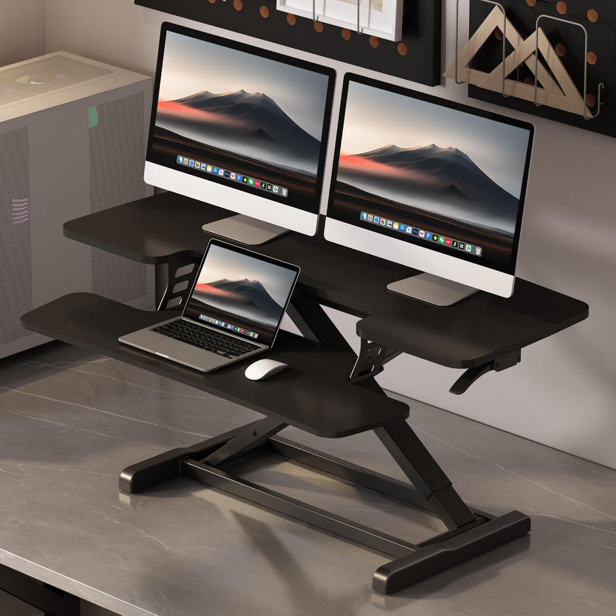 FLEXISPOT Standing Desk Converter, 42", Black