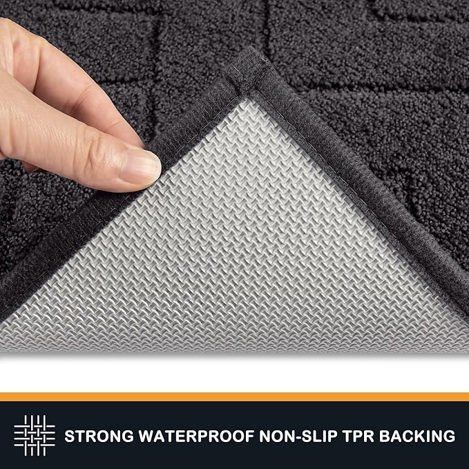 PURRUGS Dirt Trapping Door Mat 48" x 48", Non-Slip Machine Washable Entry Rug