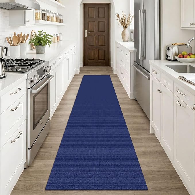 KOZYFLY Cotton Runners Rugs for Hallway 2x10, Washable Runner Rug, Woven Non