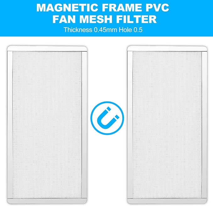 360mm 120mm x 2 PC Fan Dust Mesh Filter 4.72inch PVC Computer PC Case Dust