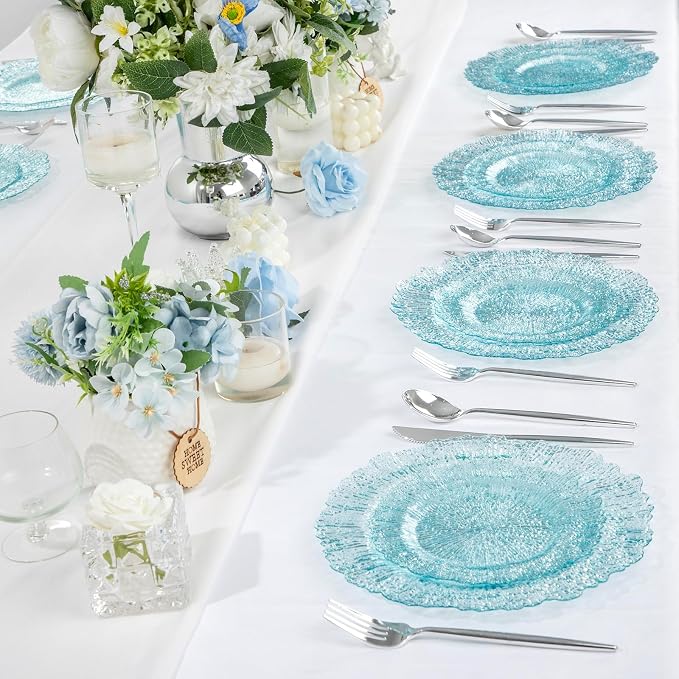 U-QE 60PCS Clear Blue Plates