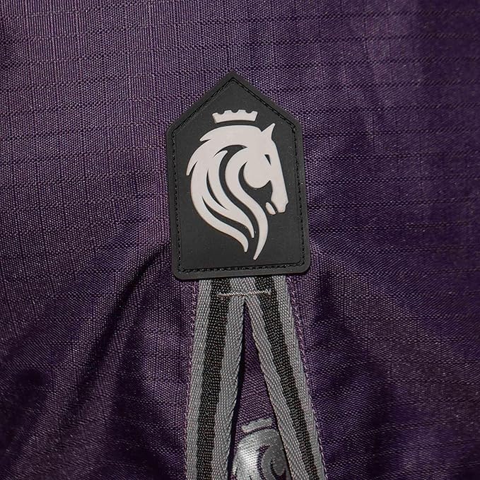 Equinavia Norse Lightweight 100g Fill Horse Rain Blanket | Waterproof Turnout Sheet - Black - 66 in - Grape Purple - 69 in