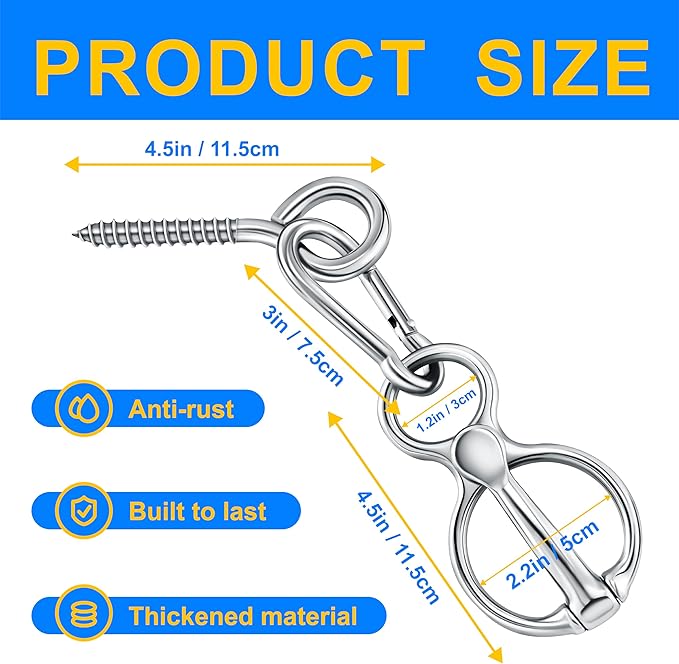 Quick Release Horse Tie Ring, Magnetic Safety Tie Ring for Horses, Heavy-Duty Training Equipment for Trailers and Barns