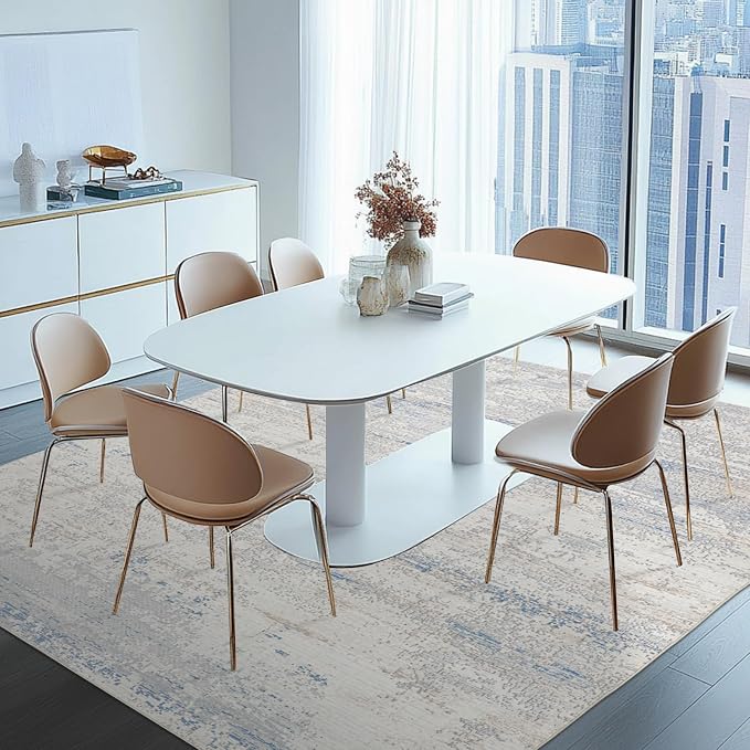 Washable Rugs 8x10 Area Rugs for Living Room- Modern Abstract Rugs for Bedroom
