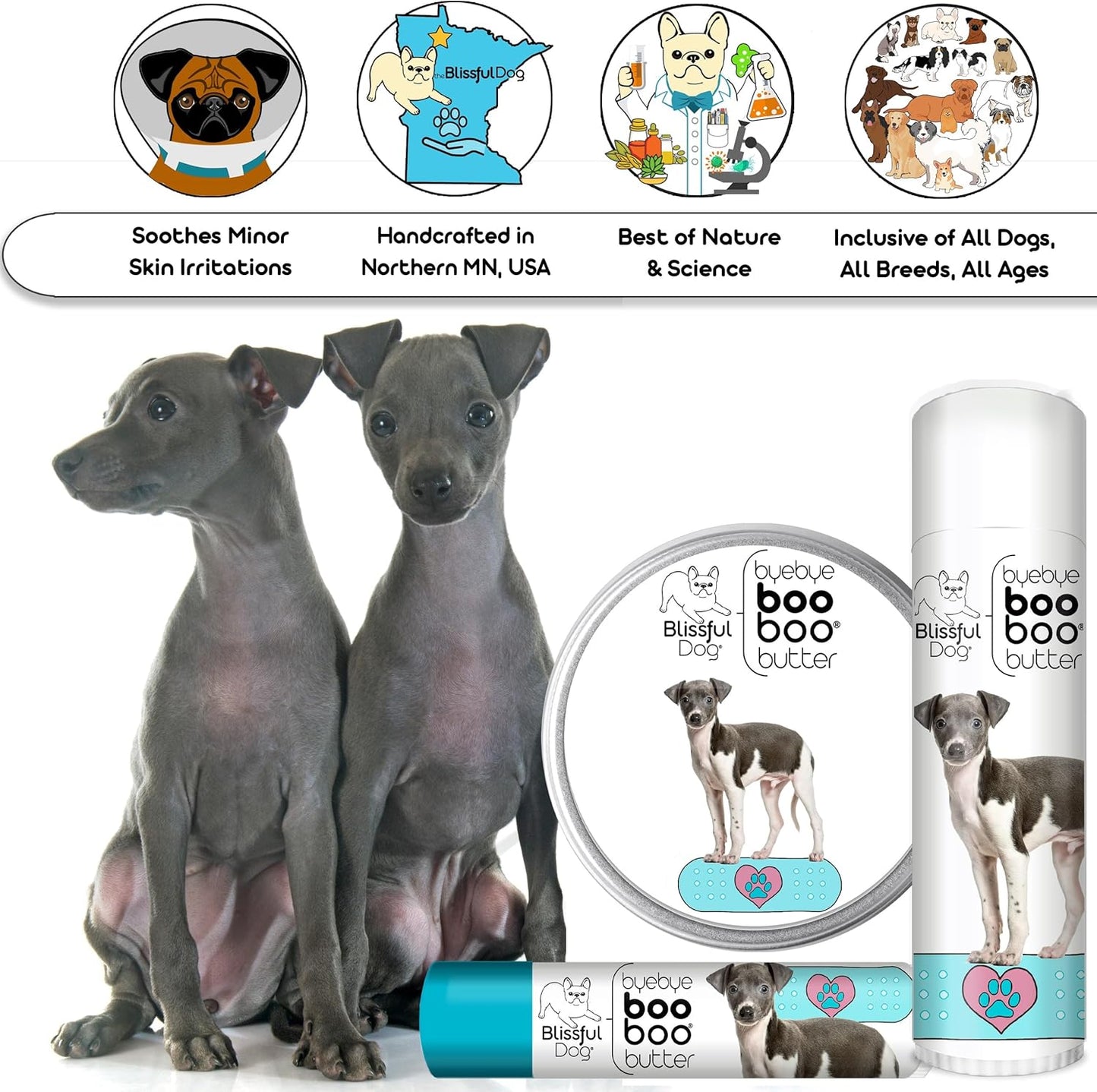 The Blissful Dog Italian Greyhound Boo Boo Butter, 2-Ounce