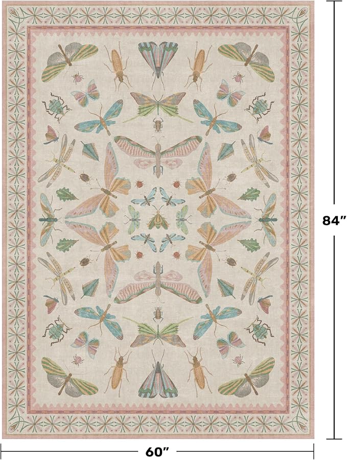 Hazo Haus Butterfly Area Rugs 5x7