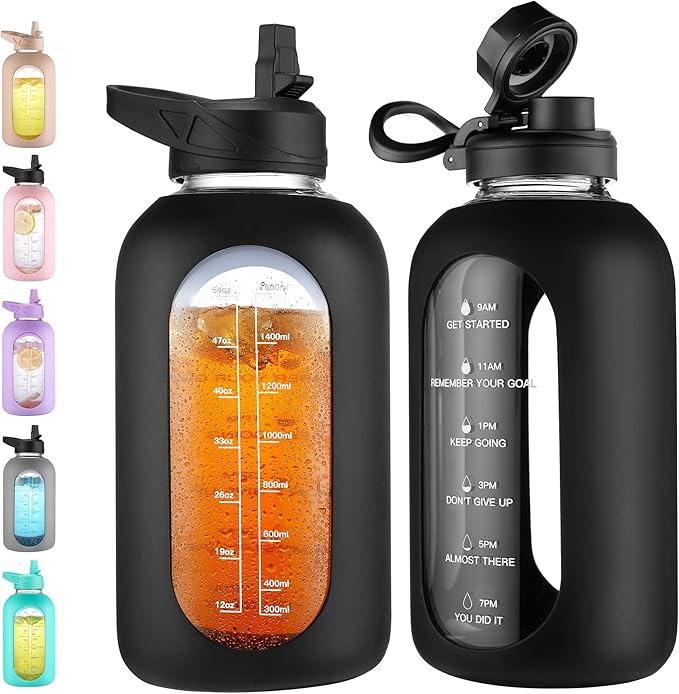CIVAGO 64 oz Glass Water Bottle