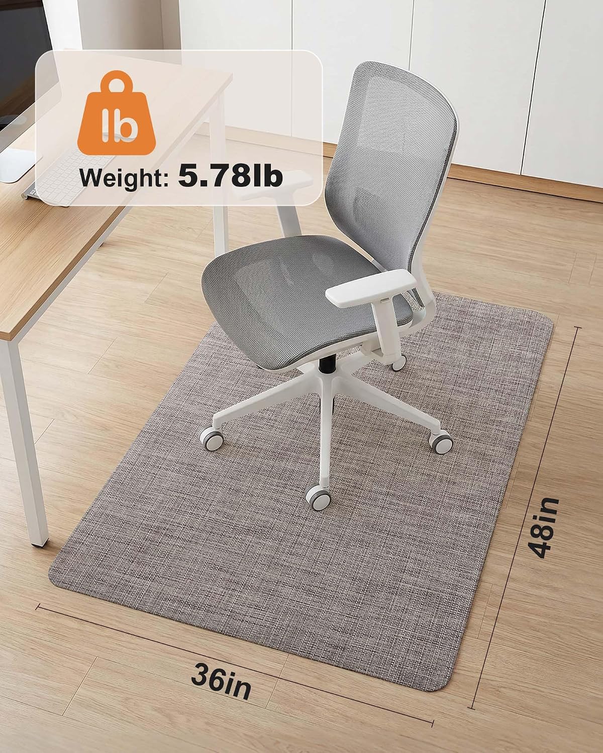 Carvapet 36 x 48 Office Chair Mat for Carpet Hardwood Floor Protector Rug