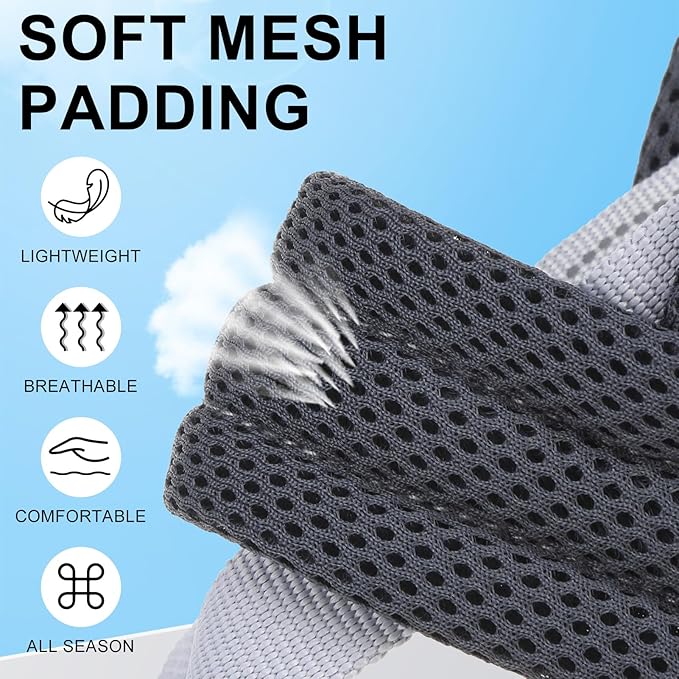BEAUTYZOO Dog Harness for Small Dogs, No Pull Dog Harness and Leash Set, Soft Escape Proof Puppy Vest Harness with Handle, Reflective Lightweight Step in Harness for Girl Boy Dogs, Grey S