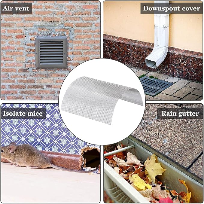 Stainless Steel Woven Wire Mesh, 14 Mesh Rodent Control Cage Net Garden Insect