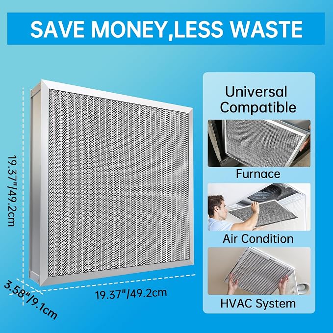 UBeesize 20x20x4 Reusable Electrostatic Air Filter HVAC AC Furnace Filter