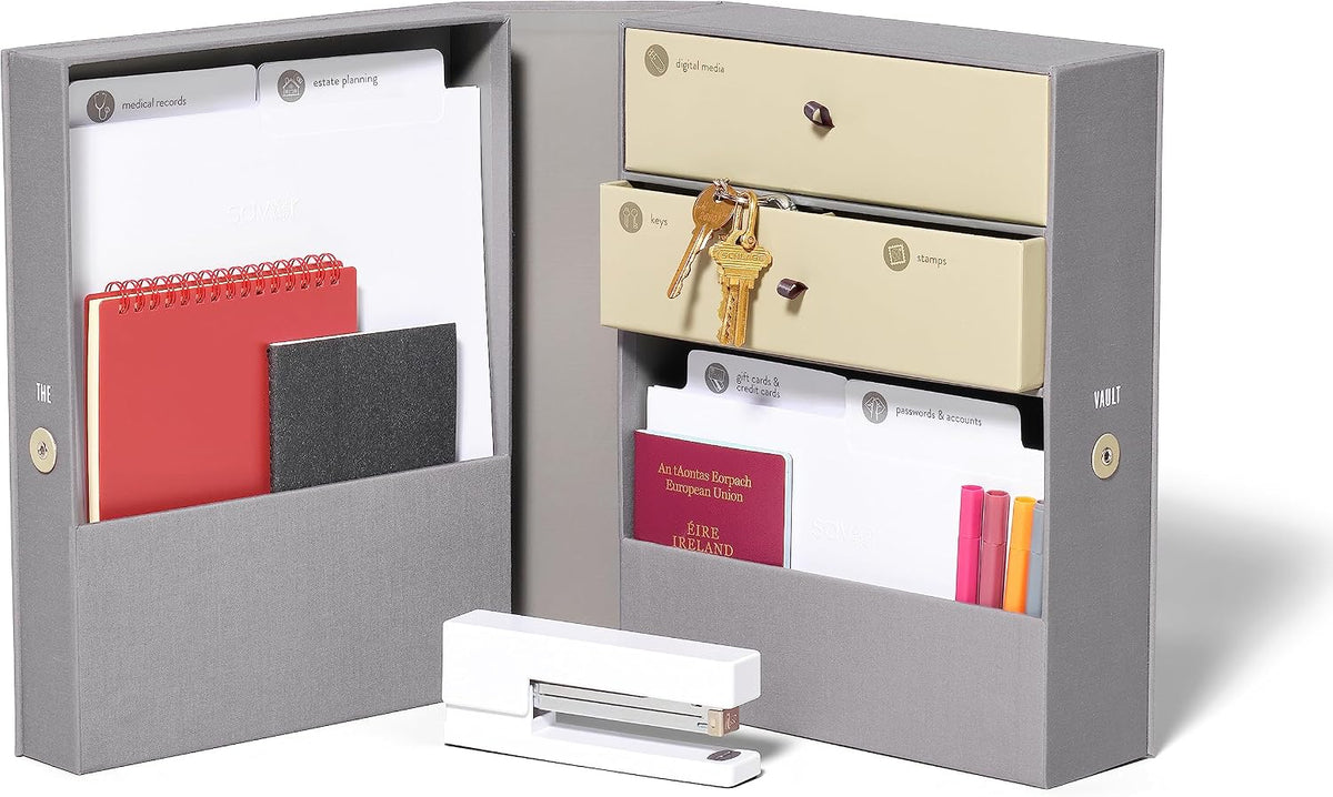 Savor All-in-One Important Document Organizer, Slate