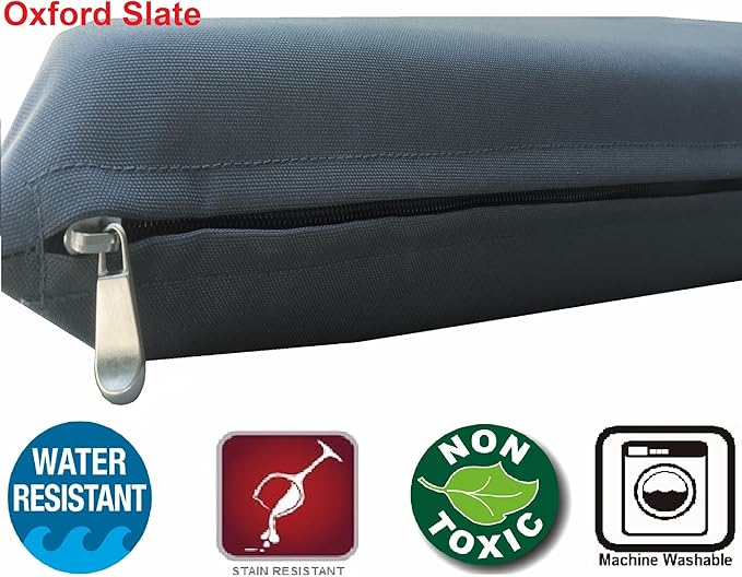 Dogbed4less Shredded Memory Foam Pillow Dog Bed with Waterproof Liner and Machine Washable Cover (Dark Slate Oxford, Medium 36"X29")
