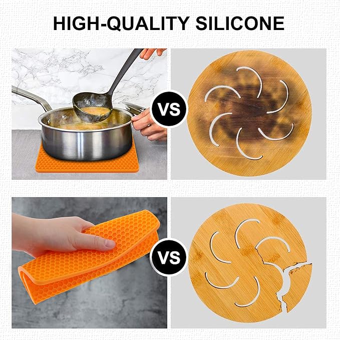 6 Pack Silicone Trivet Mat, Silicone Trivets