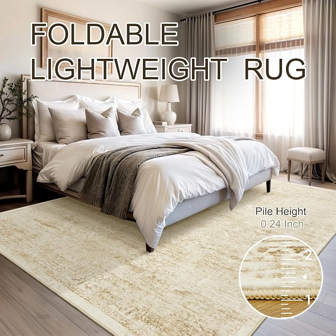 Soalmost Washable Area Rug 8x10, Large Soft Rugs