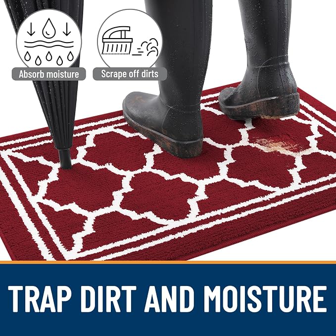 Buganda Indoor Door Mat, Dirt-Resistant and Absorbent Doormat, Low Profile