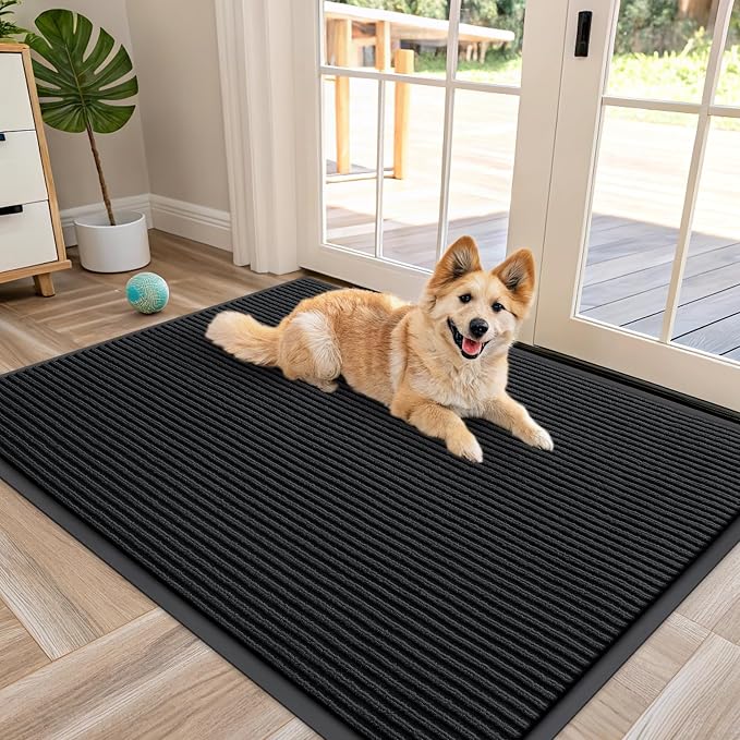 OLANLY Front Door Mat Indoor Outdoor Entrance, Waterproof Heavy Duty Doormat