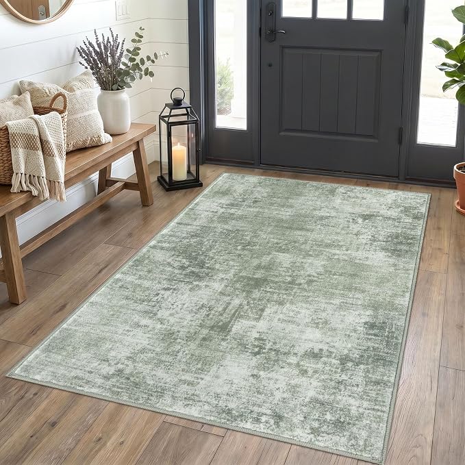 IOHOUZE Abstract Area Rug 4x5 Ft Washable Rugs