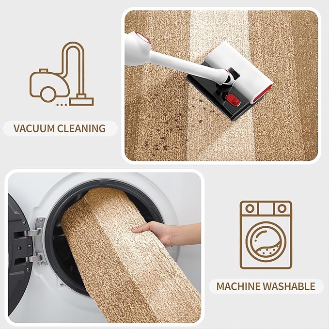 Kitinjoy Indoor Outdoor Door Mat, 48x30 Non-Slip Absorbent Dirt Trapper