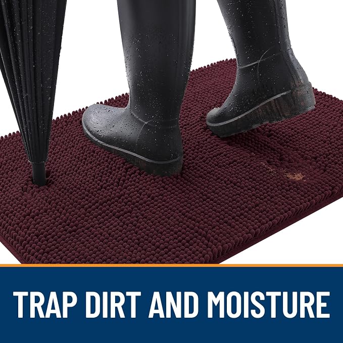 OLANLY Dog Door Mat for Muddy Paws 47x32, Absorbs Moisture and Dirt, Absorbent