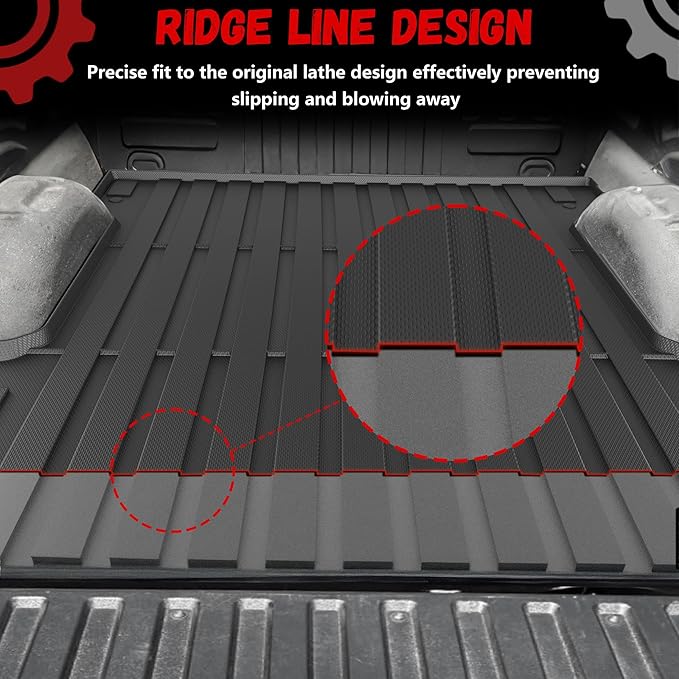 Truck Bed Mat Fit 2015-2026 Ford F150 & Lightning 5.5FT Bed (Not Fit 6.5FT/8FT Bed), TPE All Weather Truck Bed Liner Cargo Liner F150/Lightning Accessories