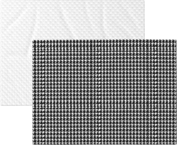 Waterproof Dog Blanket Soft Pet Blanket for Puppy Cat, Fleece Cat Throw Blankets for Furniture Bed Couch Sofa Reversible - Houndstooth Black and White