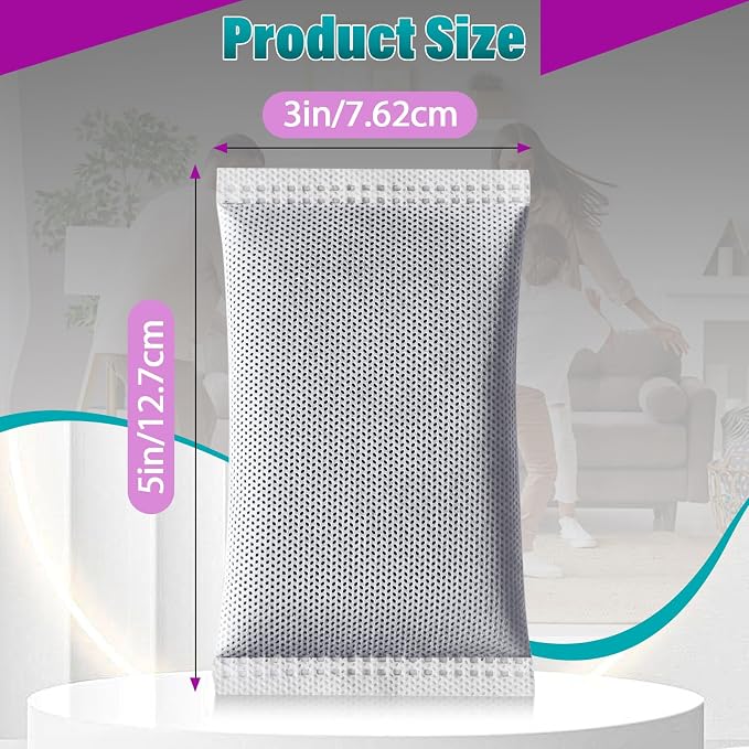 16 Pcs Activated Charcoal Odor Absorbing Filter Refills, Compatible