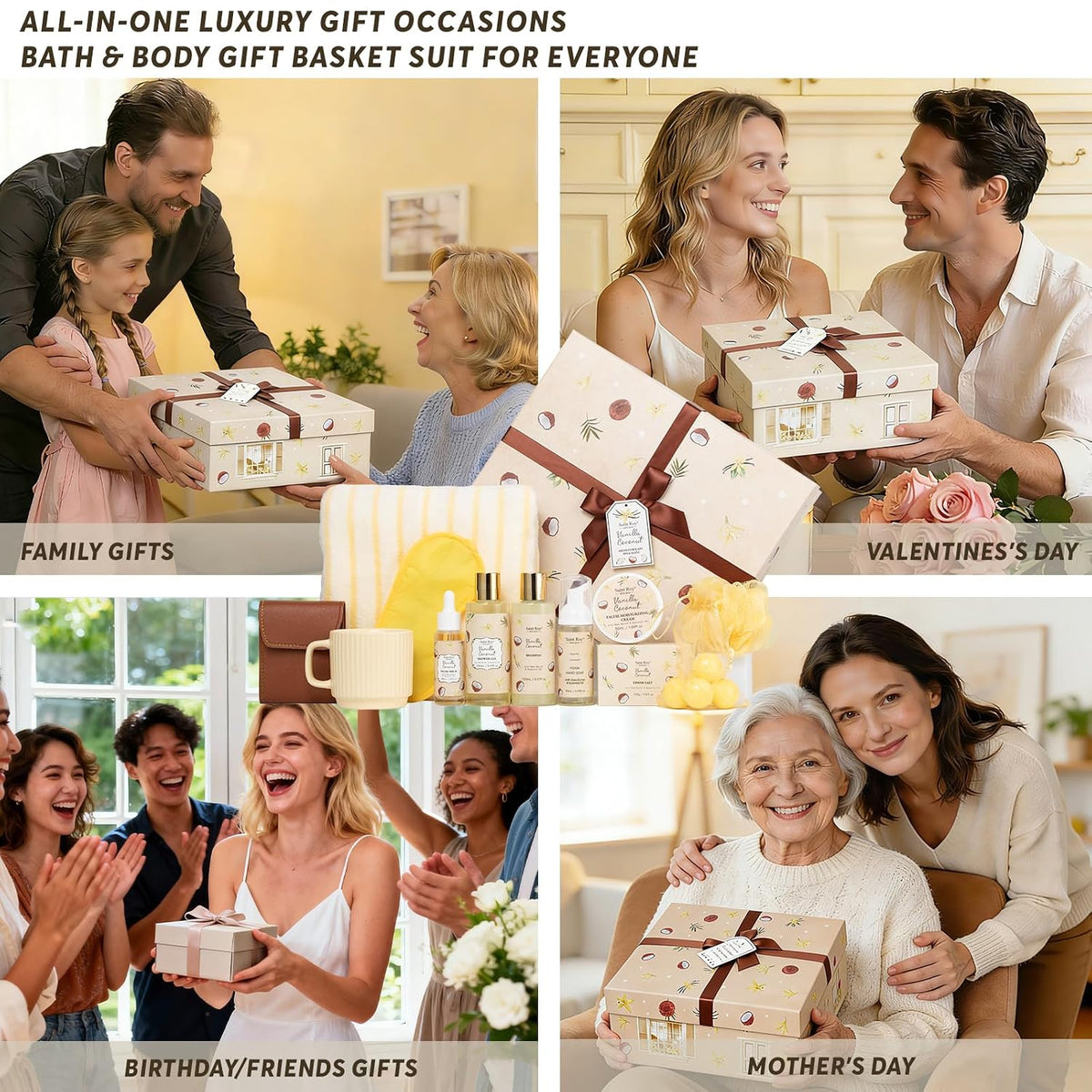 Get Well Soon Gifts Baskets, Coconut Spa Self Care Package After Surgery