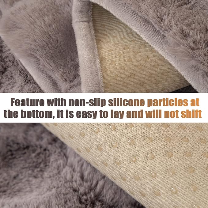 Couch Covers For Dogs,Funny Fuzzy Pet Couch Cover,Plush Solid Colour Non-Slip Couch Cover,Big Dog Bed Blanket, Washable Soft Plush Throw Protector For Bed Couch Car Sofa (35.73x35.43in, Dark Grey)