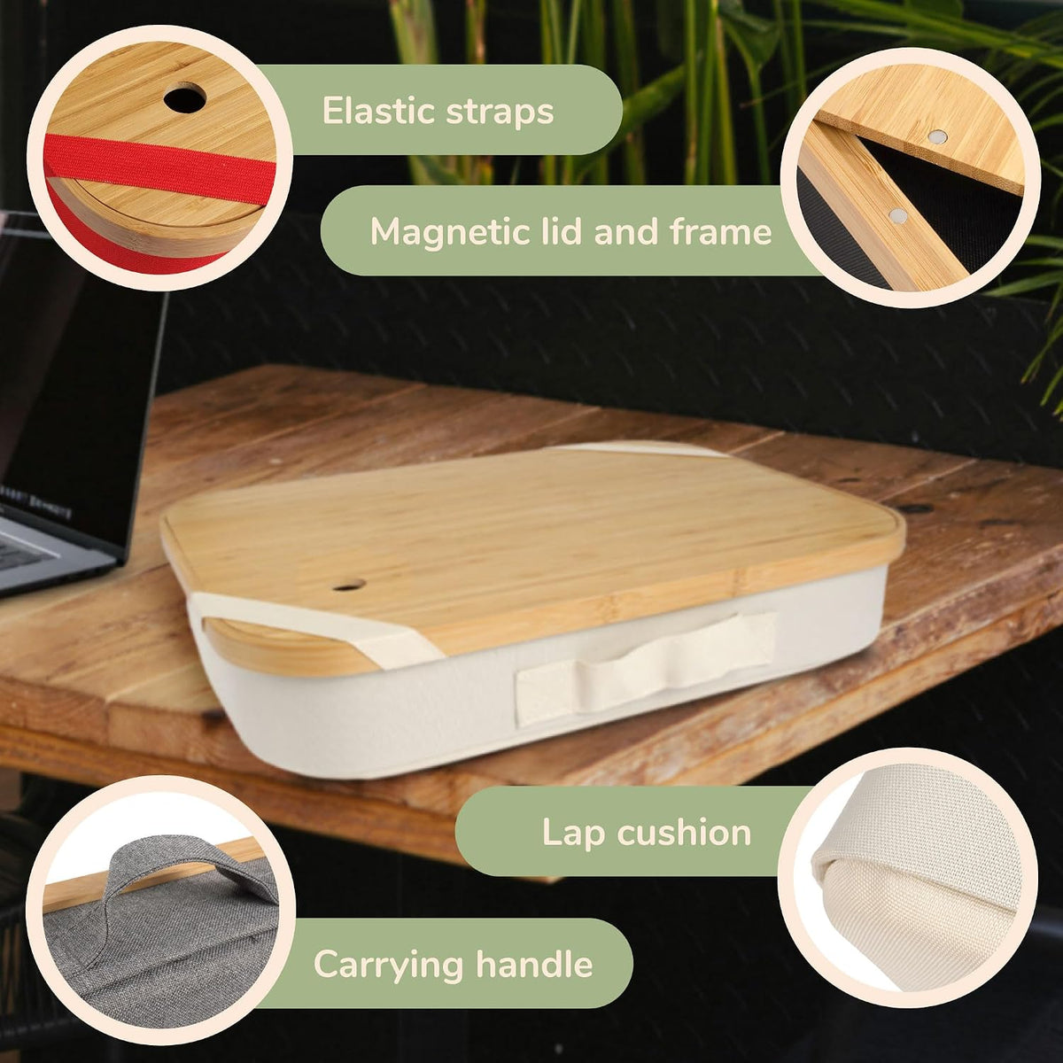 BambooMN Lap Storage Desks - Red