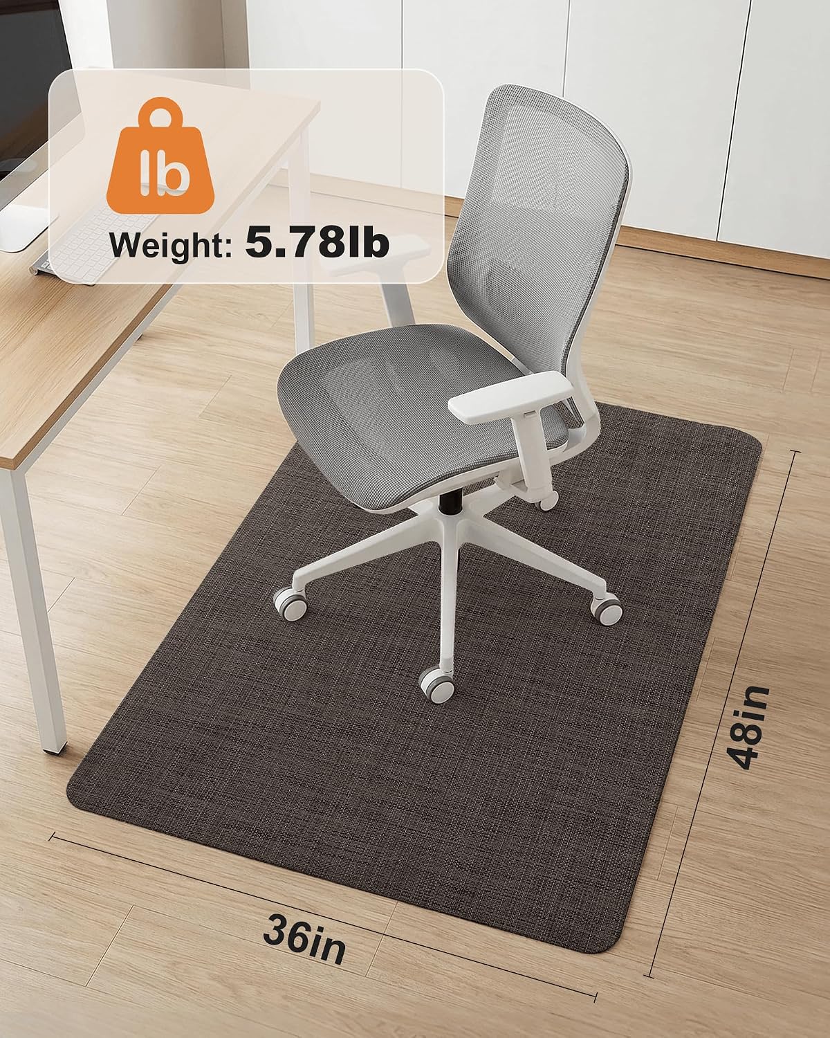 Carvapet 36 x 48 Office Chair Mat for Carpet Hardwood Floor Protector Rug