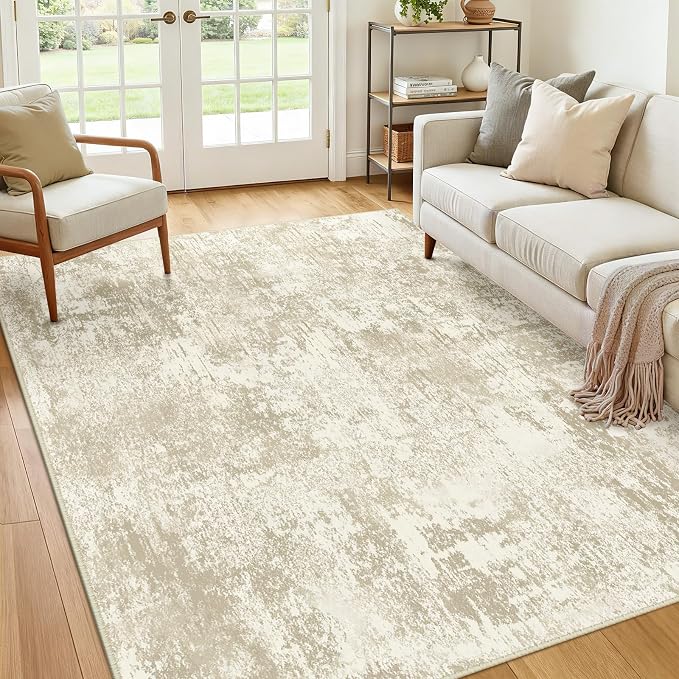 RELEANY Washable Area Rugs 5'x7' Non-Slip Modern Abstract Soft
