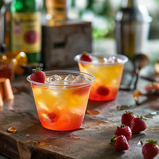 TashiBox 9 oz Crystal Clear Plastic Cups