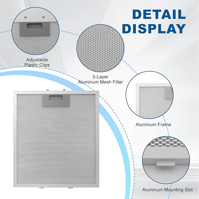 Range Hood Filter Replacement 12" x 10.5"W10169961A