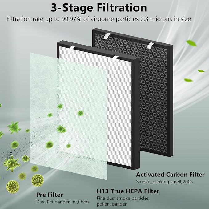 Air400 Replacement Filter for Bissell Air400, 2 H13 True HEPA