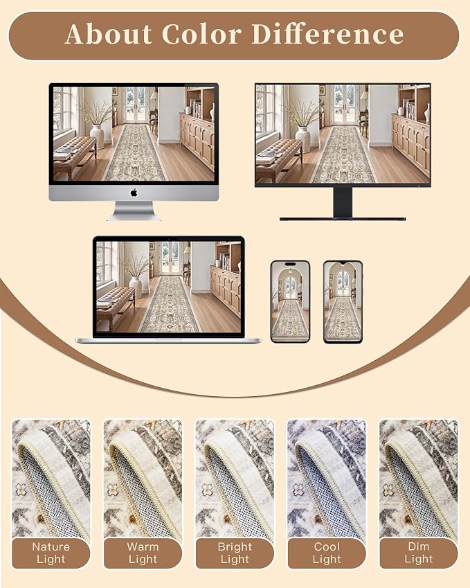 Madane Hallway Runner Rug 2'6''x16' Kitchen Runner