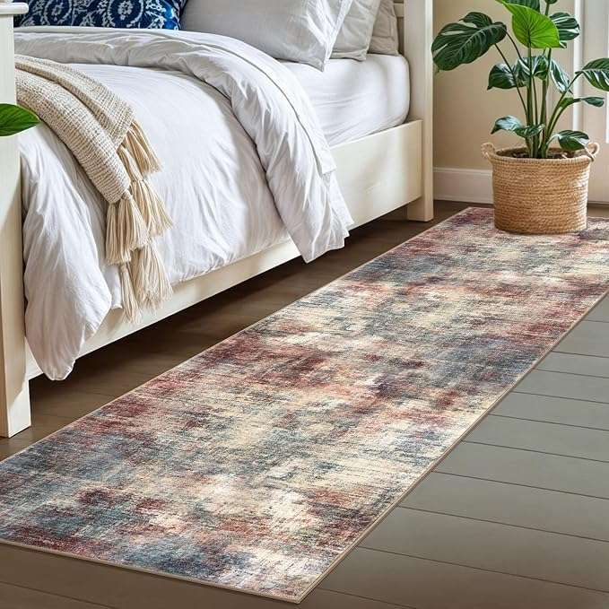 IOHOUZE Abstract Runner Rug 2x7 Ft Washable Runners