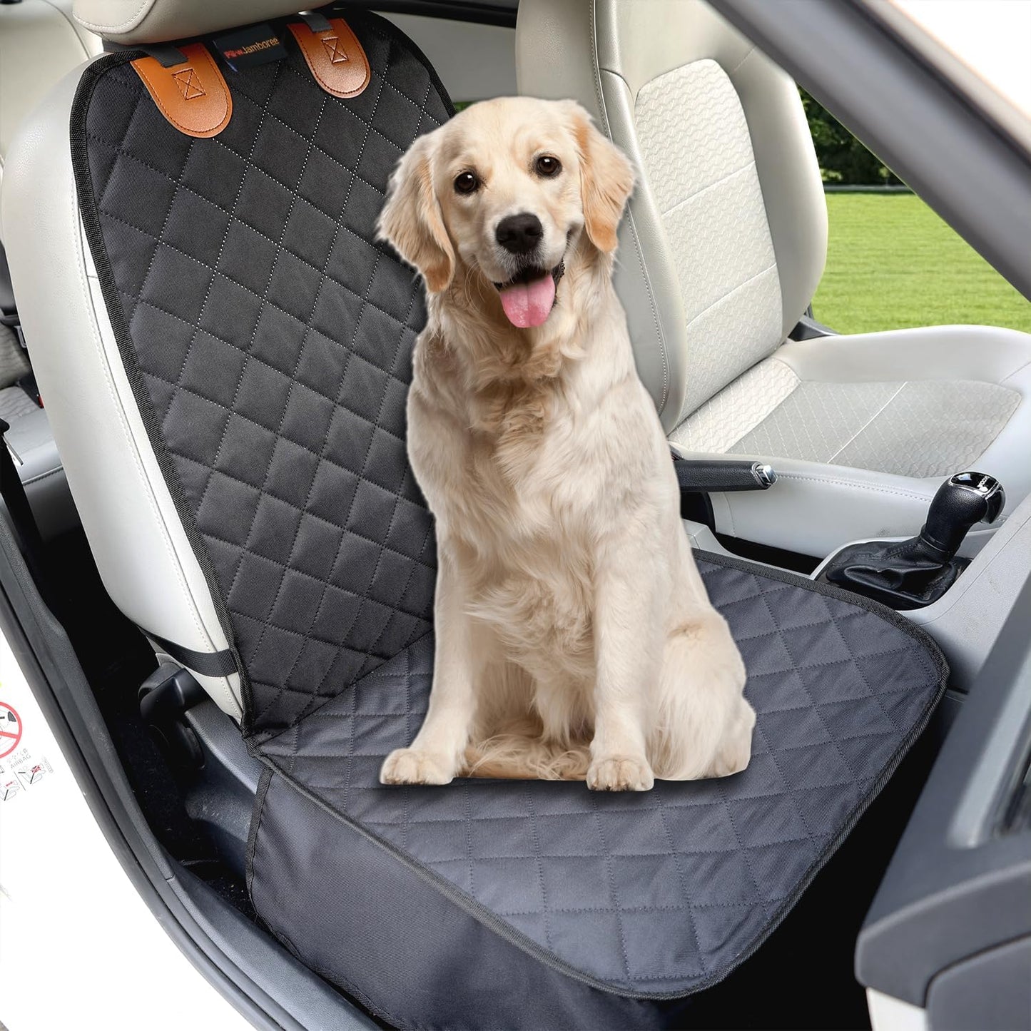 Paw Jamboree Car Front Seat Covers for Dogs Scratch-Proof Pet Car Seat Cover Non-Slip Large Car Seat Protector for Dogs Bucket Seat Cover