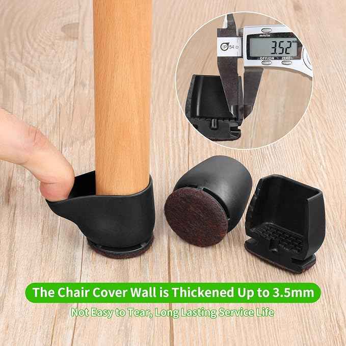 16PCS Round Silicone Chair Leg Floor Protectors