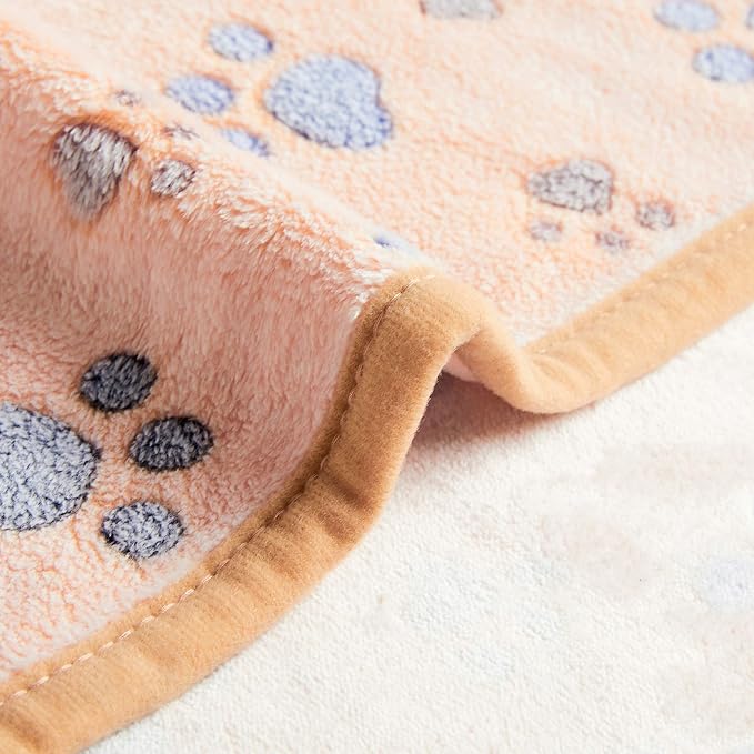 Allisandro Luxurious Dog Blanket, 350 GSM Super Fuzzy Microplush Fleece Pet Blankets for Small Medium Large Dogs and Cats, Brown, 80 x 64 Inches