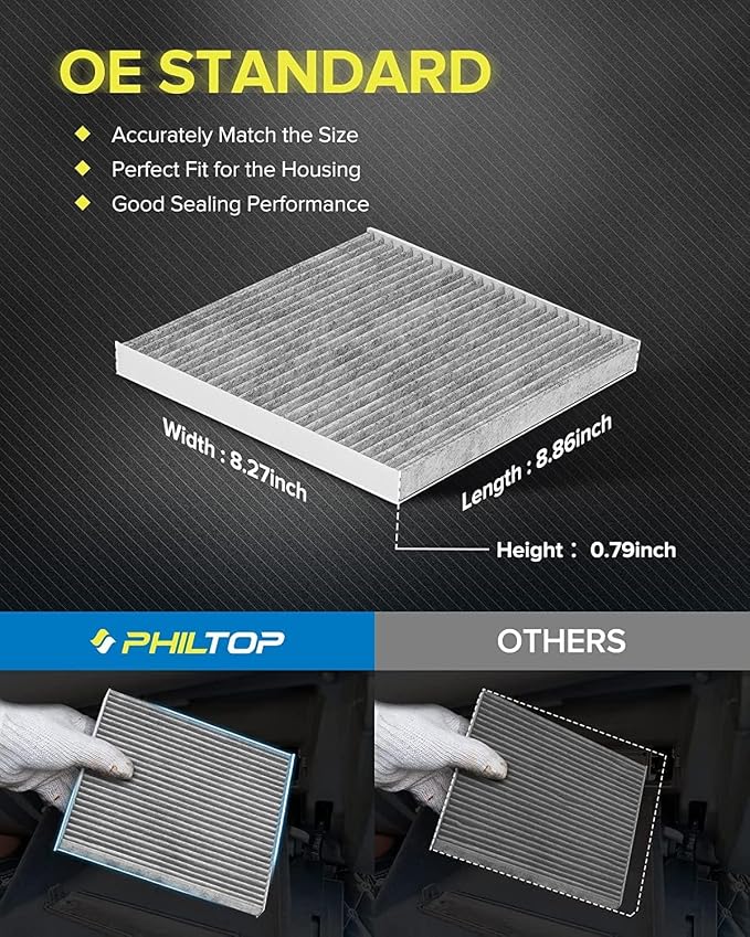 PHILTOP Cabin Air Filter, Compatible