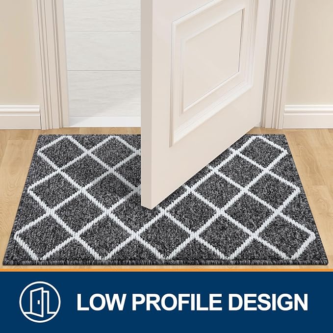 Finchitty Large Indoor Door Mat, Non-Slip Absorbent Resist Dirt Entrance Mat