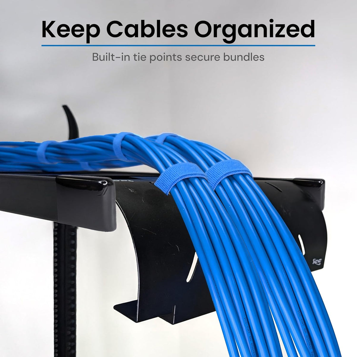 ICC Cable Runway Radius Drop Kit, Black, 2-Pack