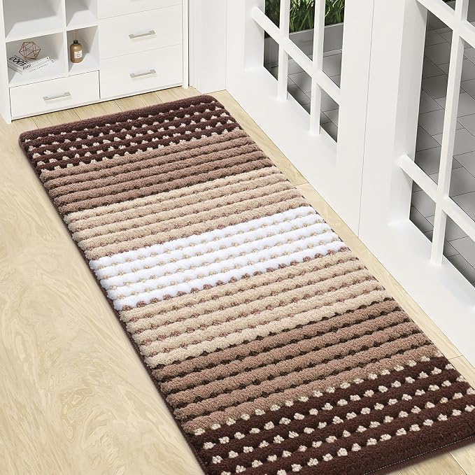 Kitinjoy Indoor Outdoor Door Mat, 47x17 Non-Slip Absorbent Dirt Trapper