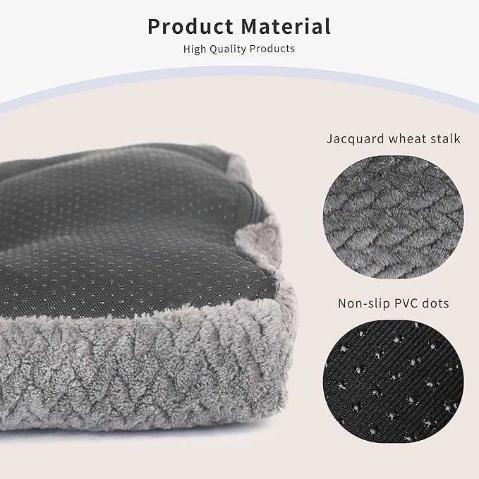 Dog Bed for Small Dogs Washable Dog Crate Bed for Dog Cages 18 inch Small Dog Bed Anti-Slip Waterproof Mute Base Warming Cozy Soft Pet Pupp, Dog Pillows for Small Dogs Tire Printing Dark Grey