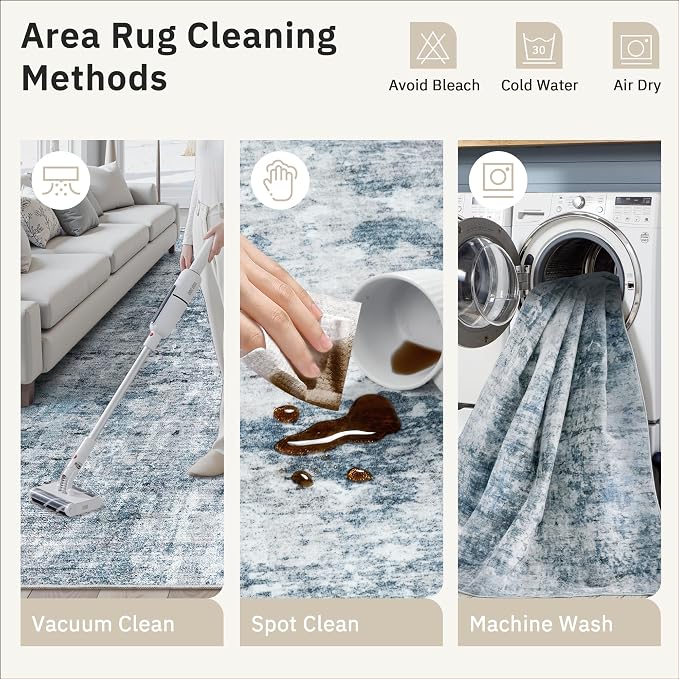 Soalmost Runner Rug 2x5 Washable Non-Slip Kitchen Runner Rugs