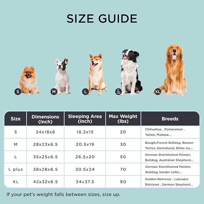 Bedsure XL Orthopedic Dog Bed for Extra Large Dogs - Washable XLarge Dog Cat Bed Waterproof, Comfort Dogs Couch Sofa with Washable Removable Cover, Pet Bed with Nonskid Bottom, Cooling Blue, 42"