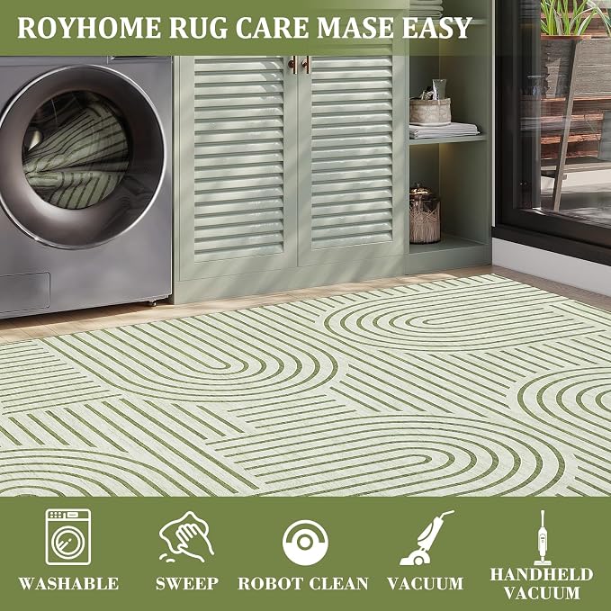 ROYHOME Washable Rug 6x9 Area Rugs