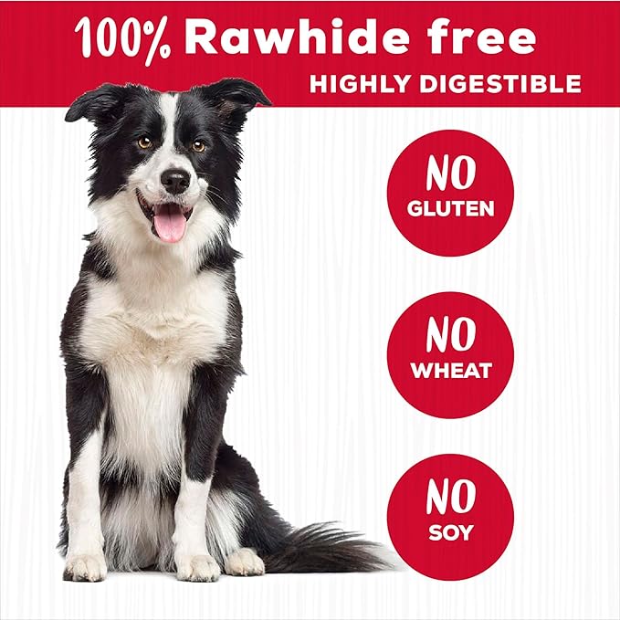 Country Kitchen Rawhide Free Beef Twists Dog Chews, Made with Real Beef, Highly Digestible, Gluten Free, 9 Count