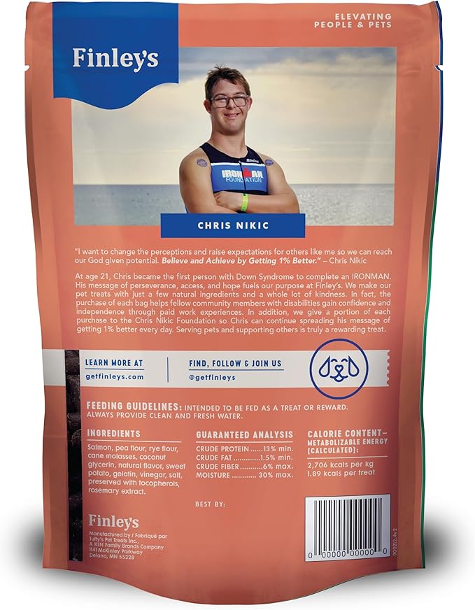 Finley's Training Treats for Puppies, Soft Salmon Dog Treats for All Dogs and Sizes, Limited Ingredient, Low Calories, 16oz, 6 Pack